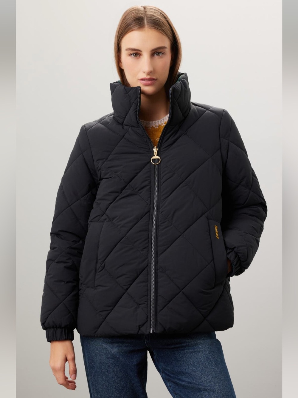 Barbour Hudswell Reversible Quilted Jacket Tartan UK12/US8